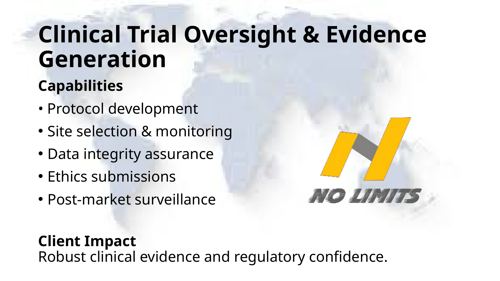 Clinical Trial Oversight & Evidence Generation slide preview
